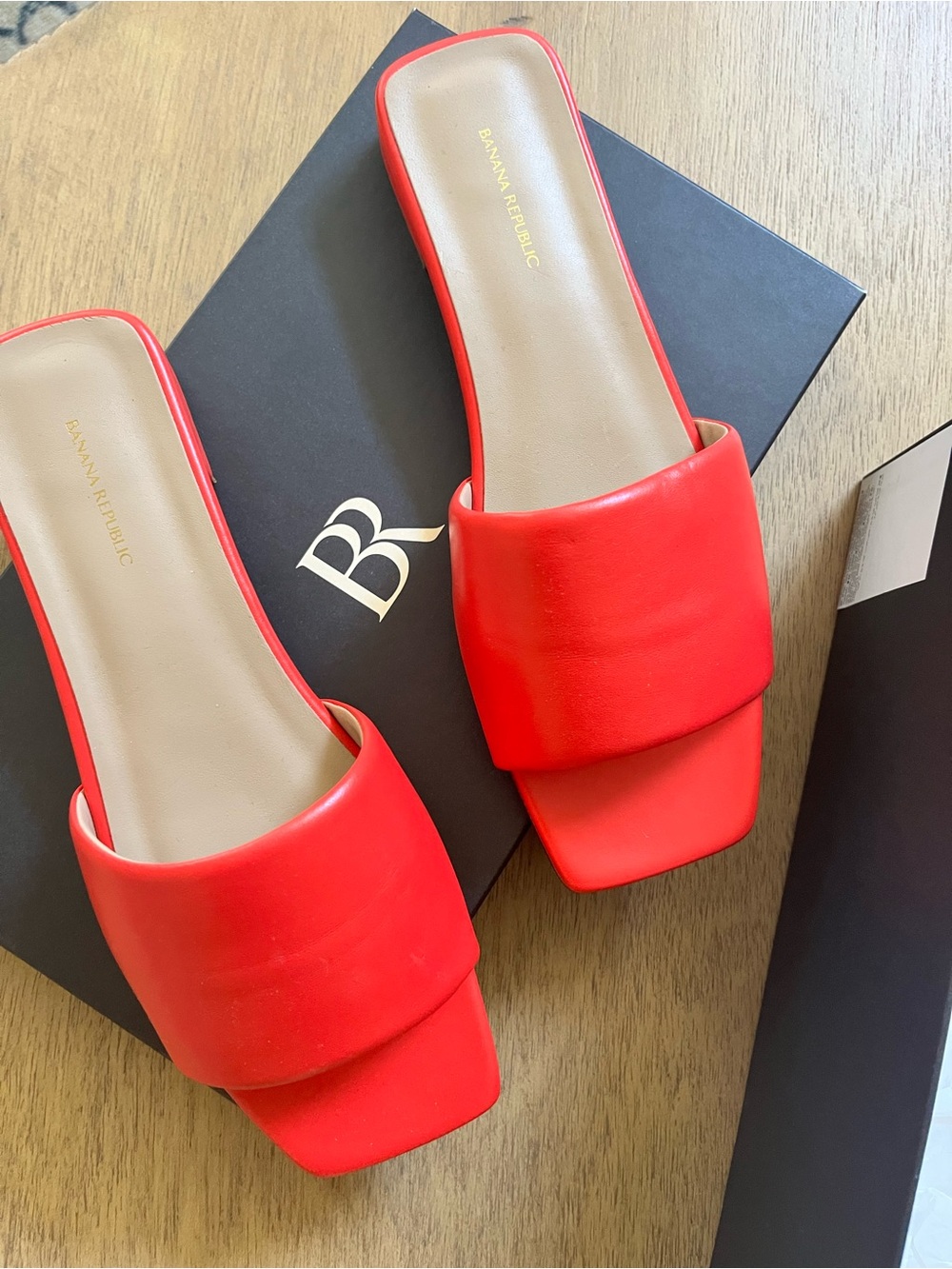 BR Coral Leather Slides